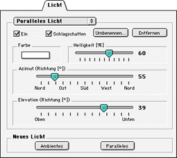 Geo3D Optionen: Licht