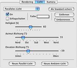 Geo3D Optionen: Licht