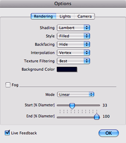 Geo3D Options: Rendering